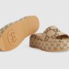 Gucci GG Canvas Apricot Slide Sandle
