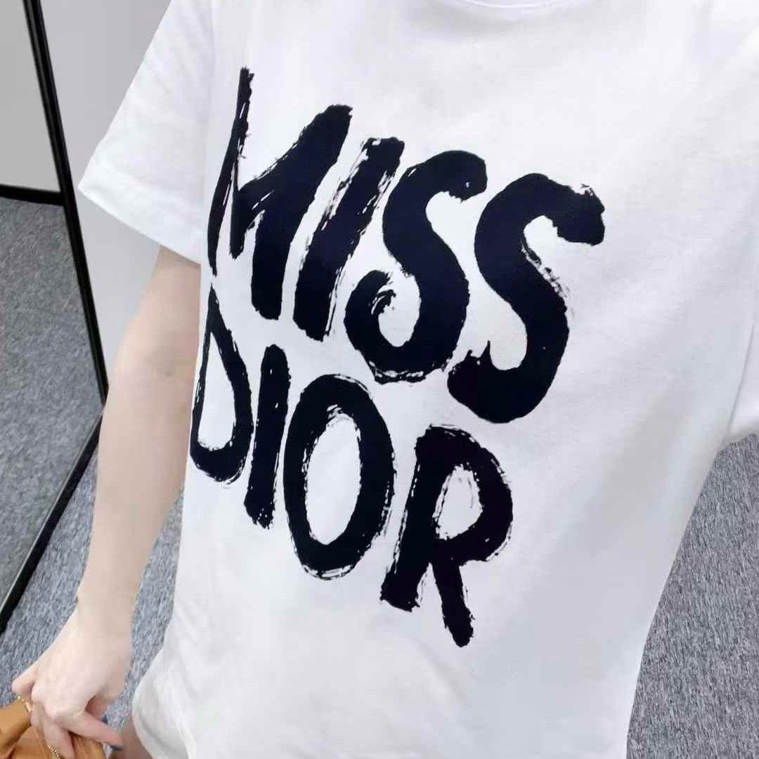 WhatsApp Image 2025-02-14 at 4.53.36 PM (1) Miss Dior White Black Oversized T-shirt For Women