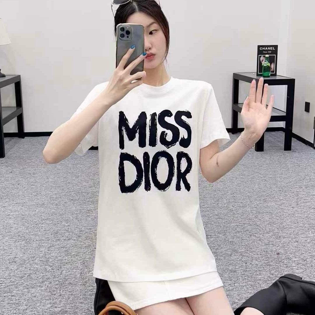 WhatsApp Image 2025-02-14 at 4.53.36 PM Miss Dior White Black Oversized T-shirt For Women