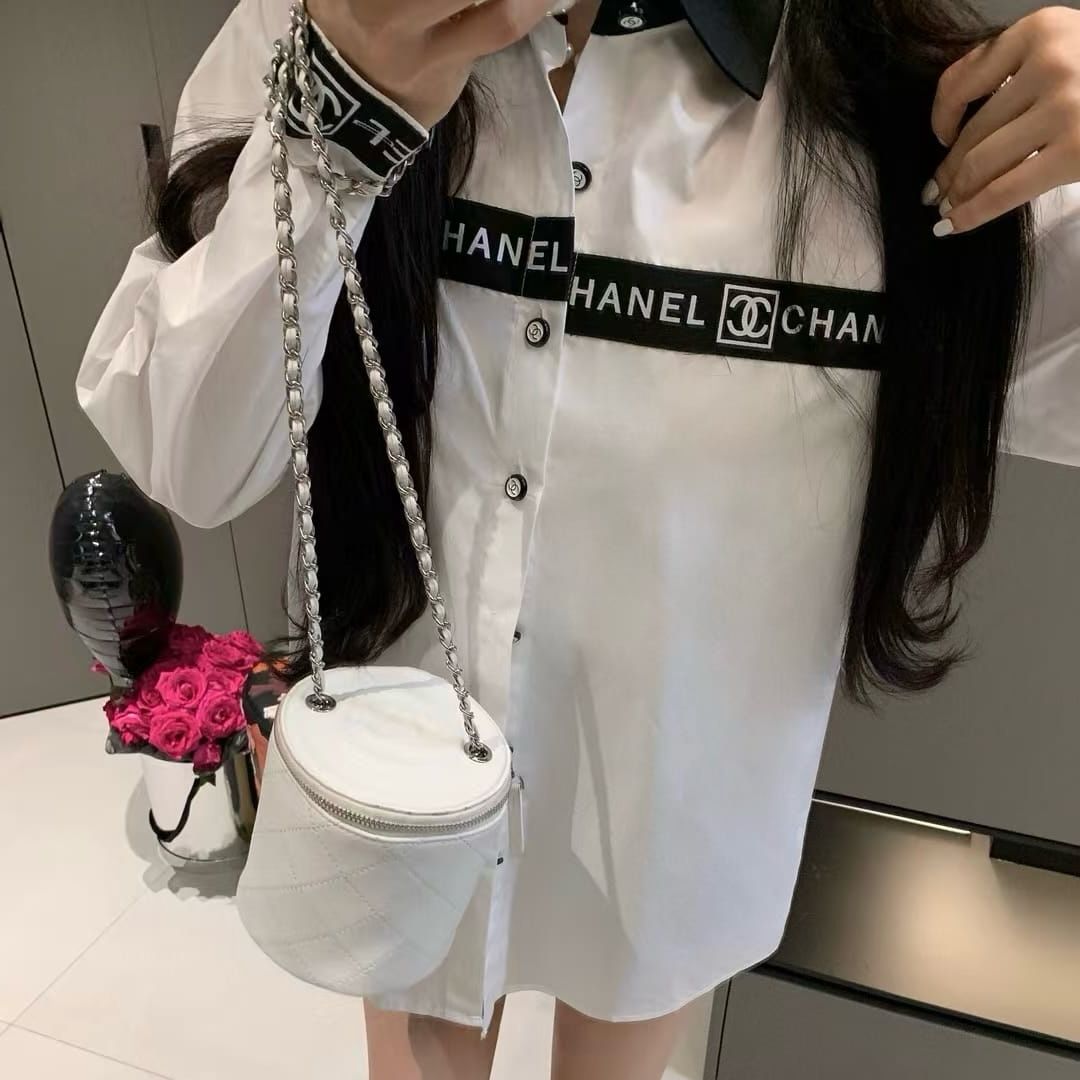 Chanel White Strip Shirt  For Women