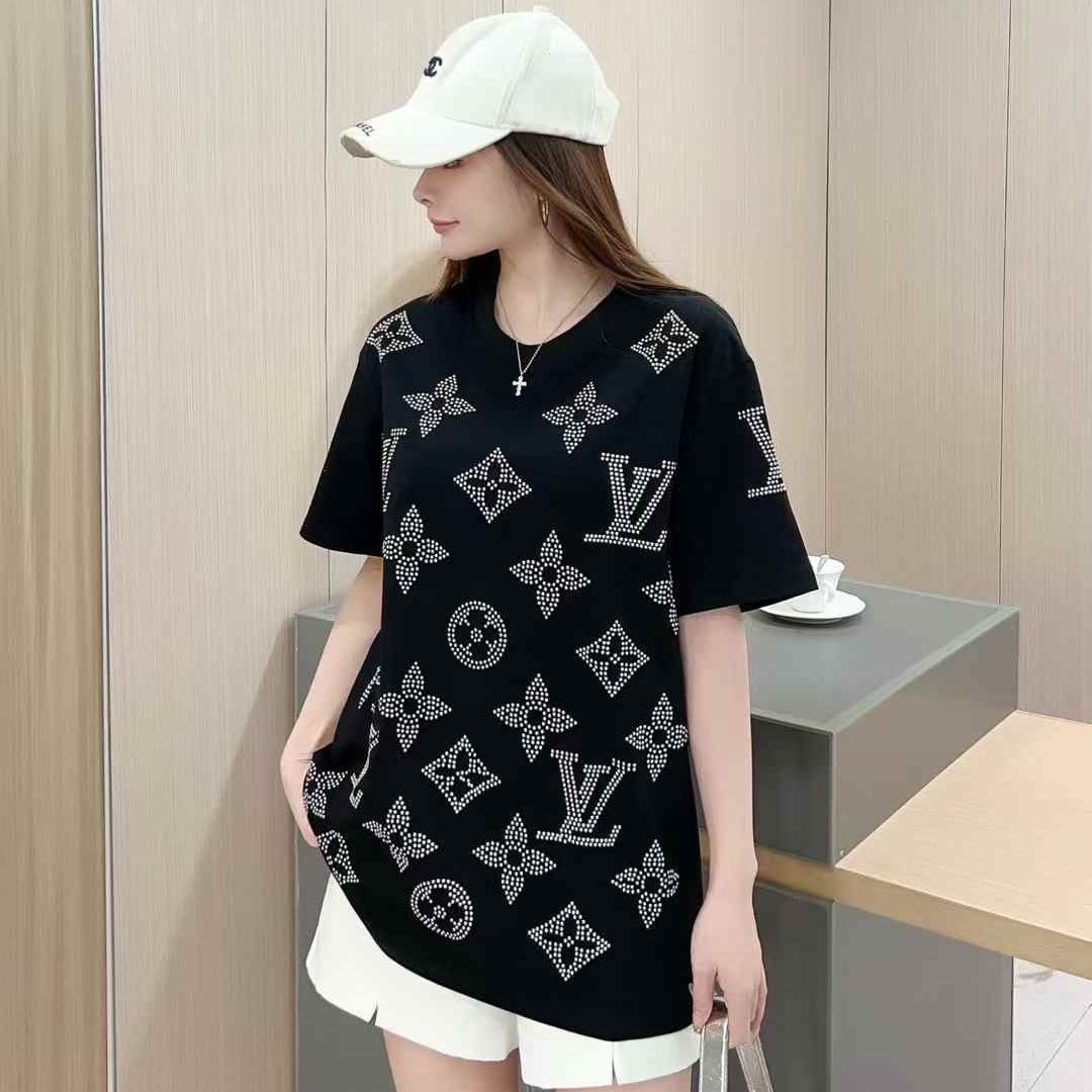 WhatsApp Image 2025-02-16 at 11.58.11 PM Louis Vuitton Black Oversized T-shirt For Women