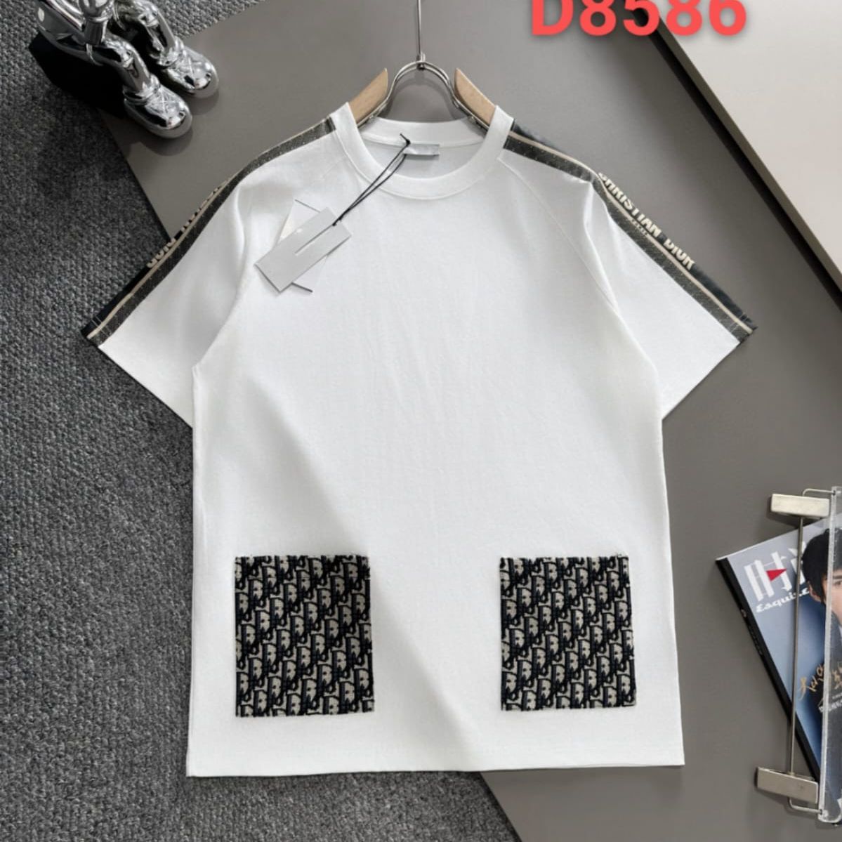 Dior White Oversized Tshirt  For Men