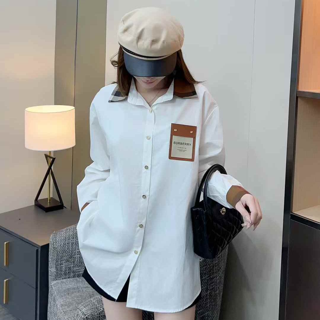 Burberry White Signature Shirt  For Women