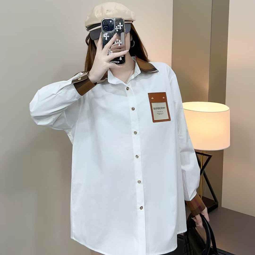 Burberry White Signature Shirt  For Women