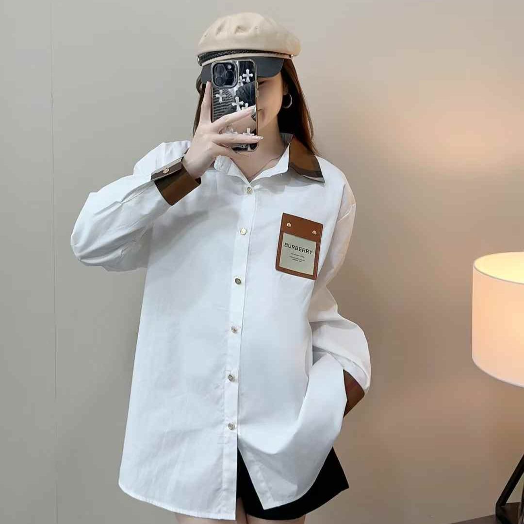 Burberry White Signature Shirt  For Women