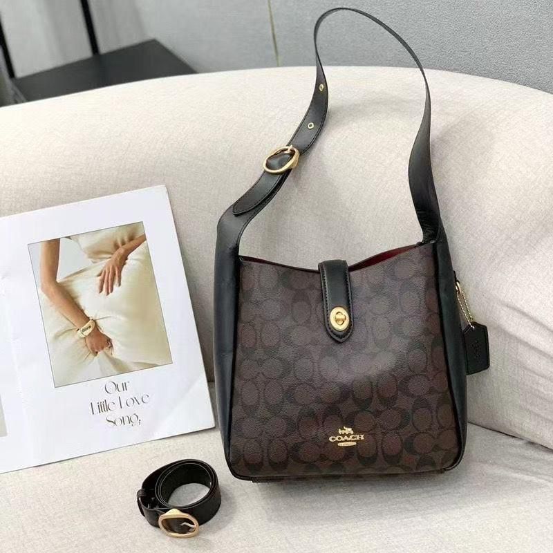 Coach Hardley Coffee Convertible Crossbody Bag (With Box)