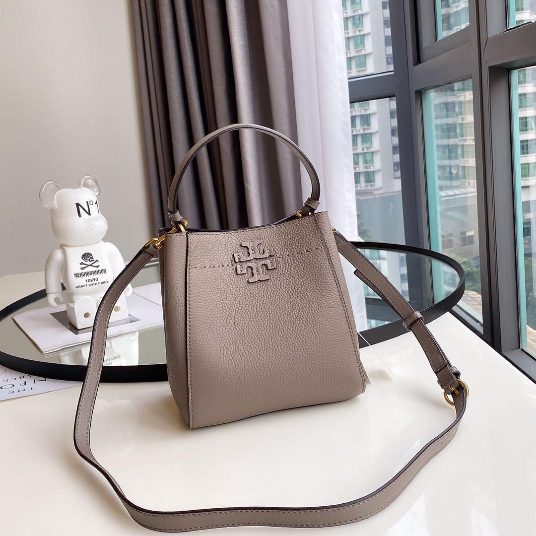 WhatsApp Image 2025-02-20 at 4.59.02 PM Tory Burch Mcgraw Grey Bucket Sling Bag (With Box)