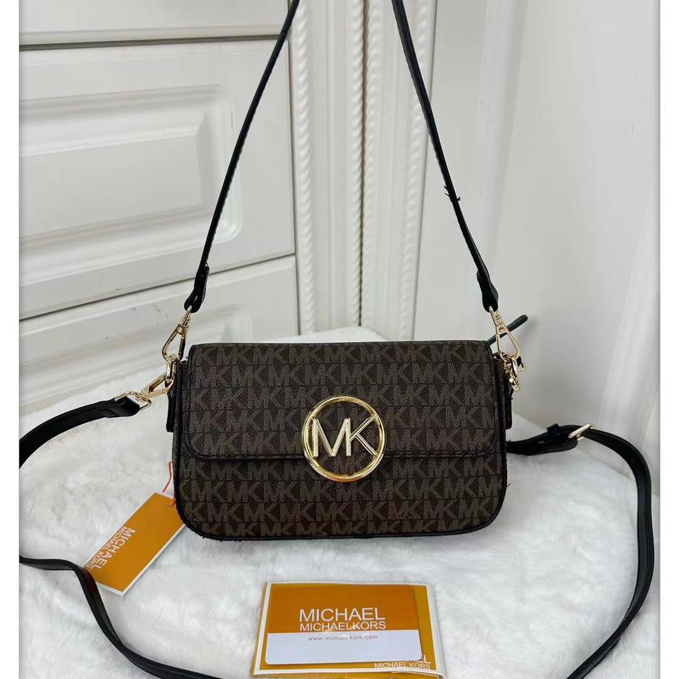 Michael Kors Samira Coffee Black Sling Bag