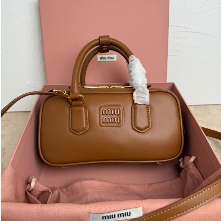 Miu Miu Arcadie Brown Hand Bag (With Box)