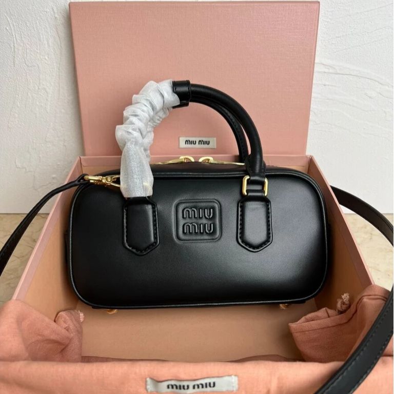 Miu Miu Arcadie Black Hand Bag (With Box)
