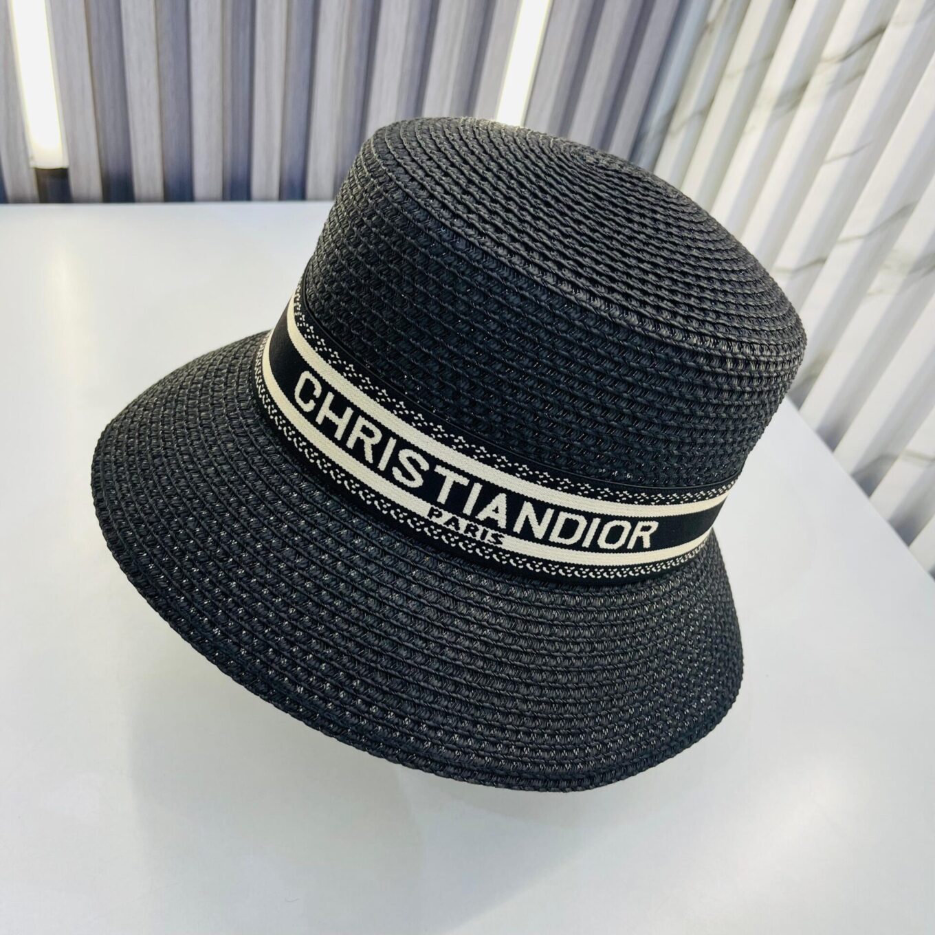 Christian Dior Black Beach Hat