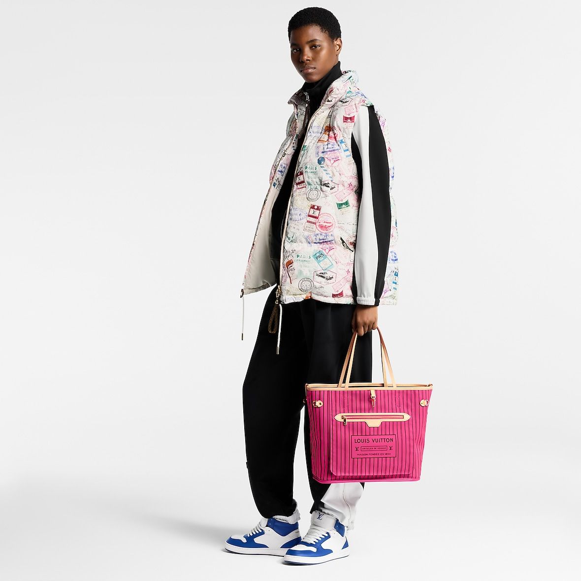 Louis Vuitton Neverfull Inside Out Pink Tote Bag