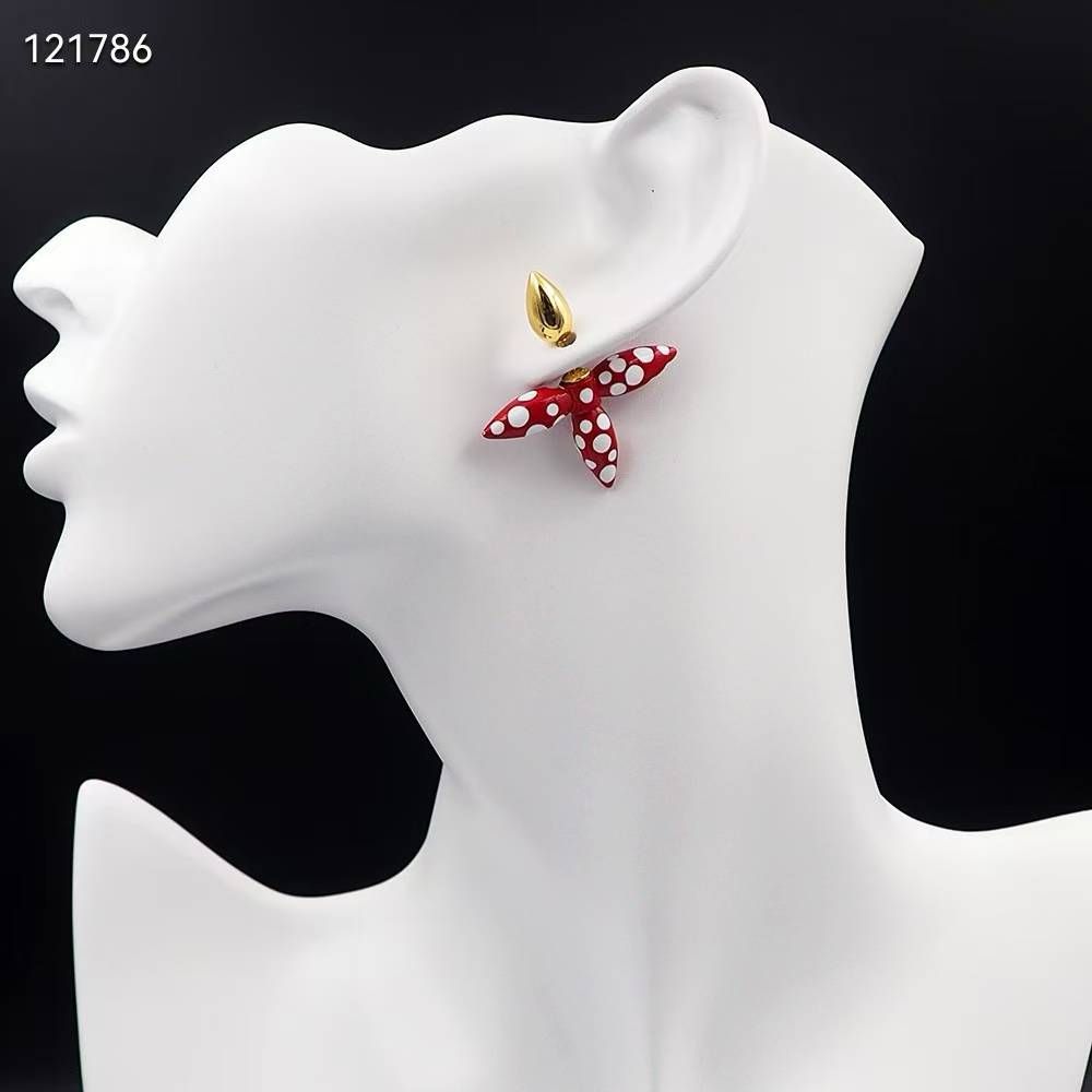 Louis Vuitton Kusama Red Earring