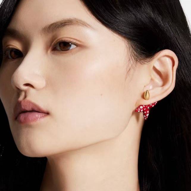 Louis Vuitton Kusama Red Earring
