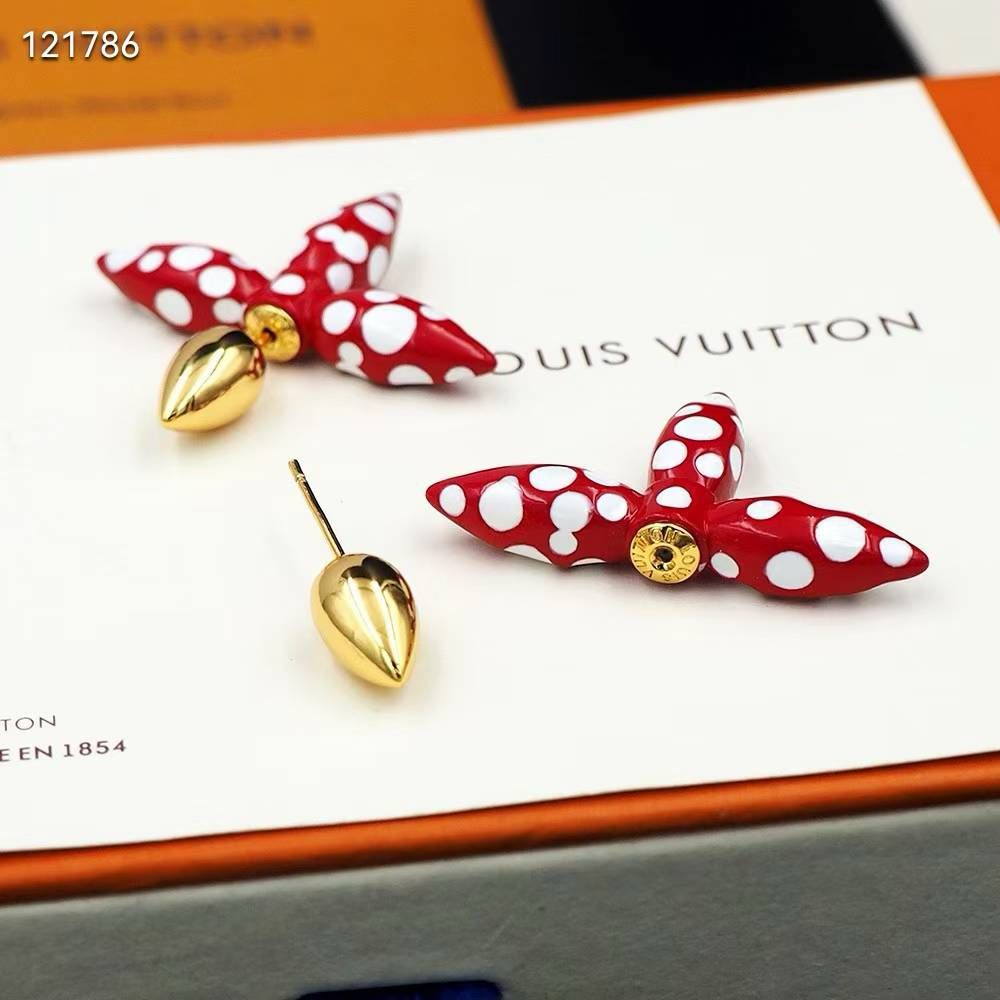Louis Vuitton Kusama Red Earring