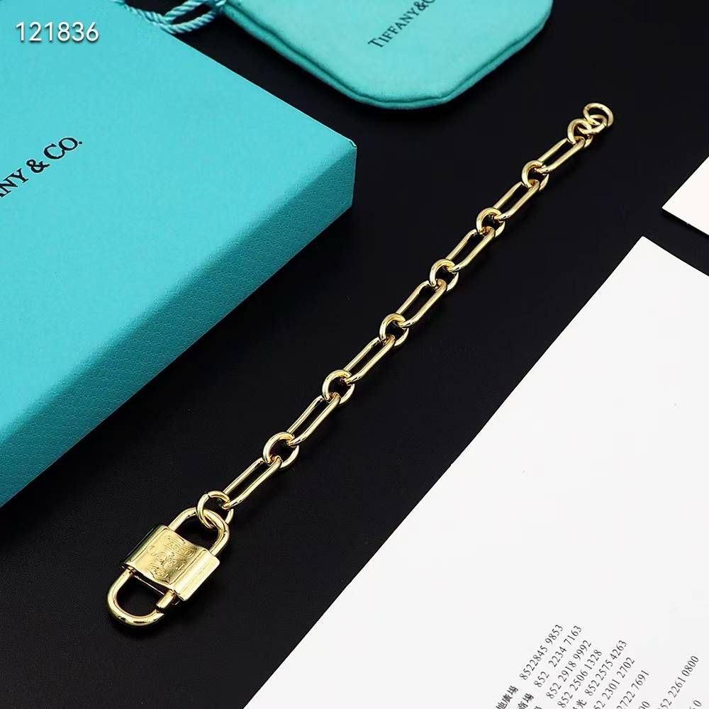 Tiffany & Co Golden Double Lock Bracelet