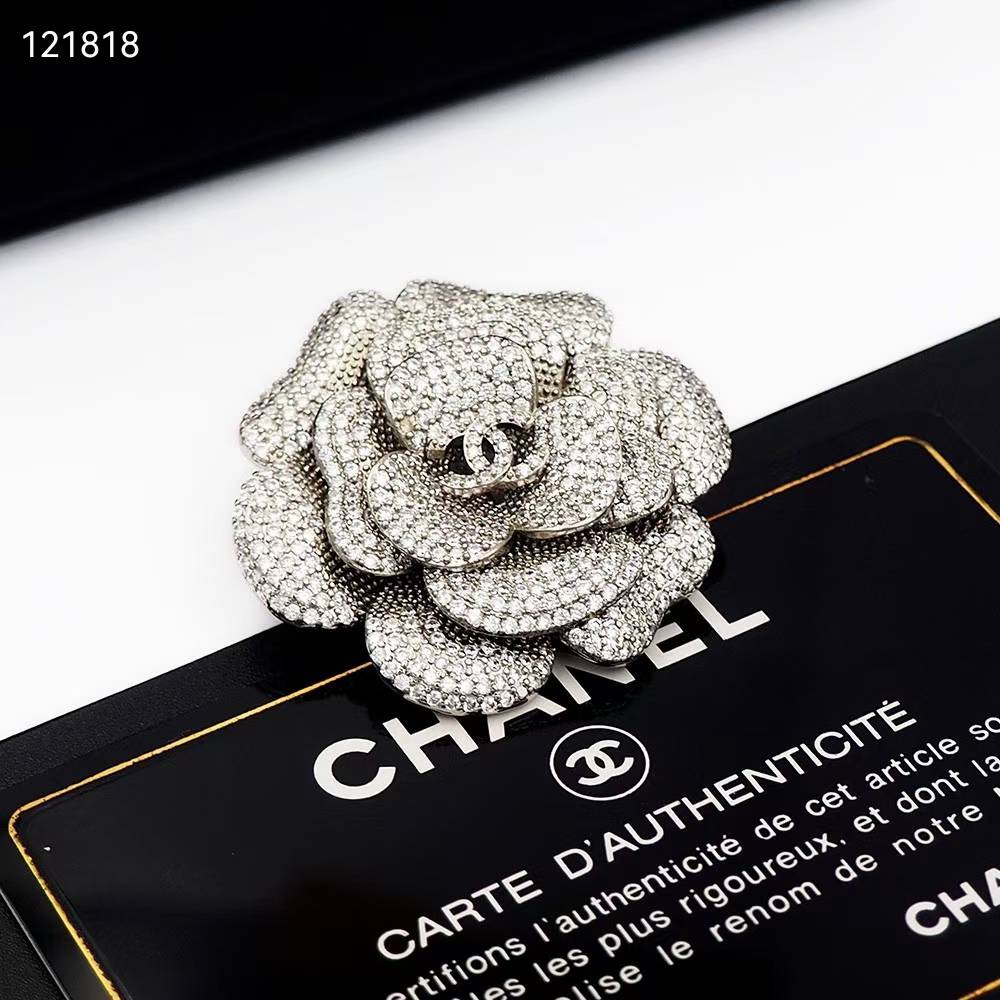 Chanel Flower Silver Brooch
