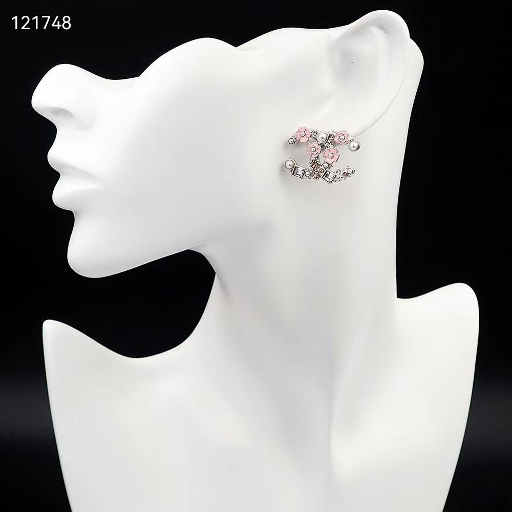 Chanel Flower Silver Earring