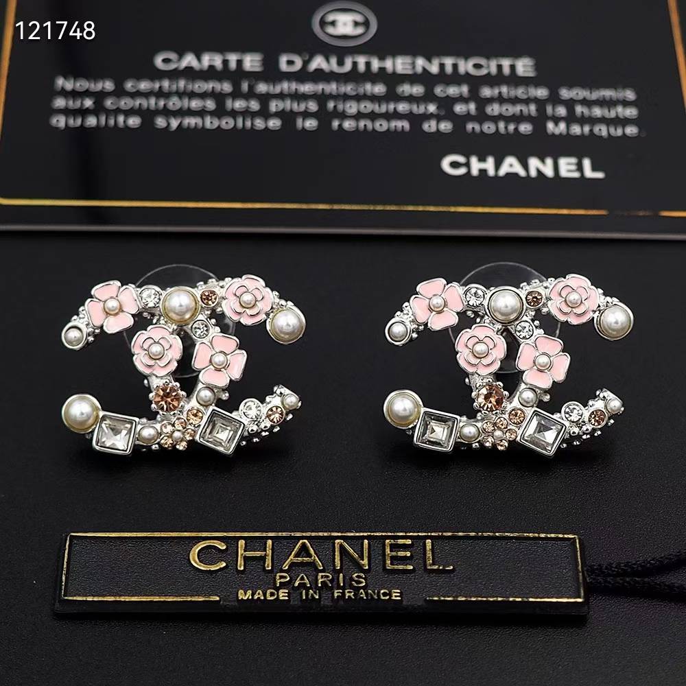 Chanel Flower Silver Earring
