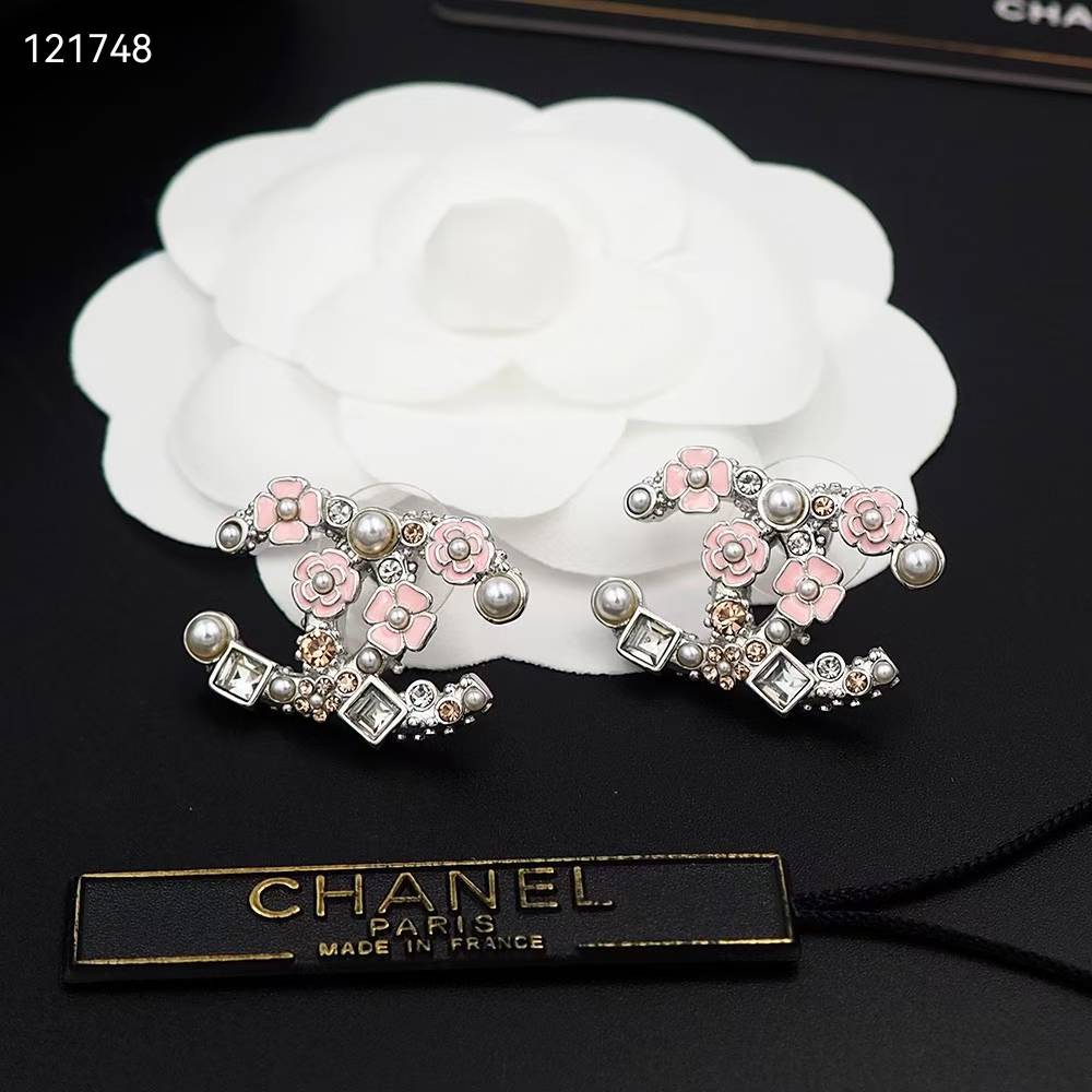 Chanel Flower Silver Earring
