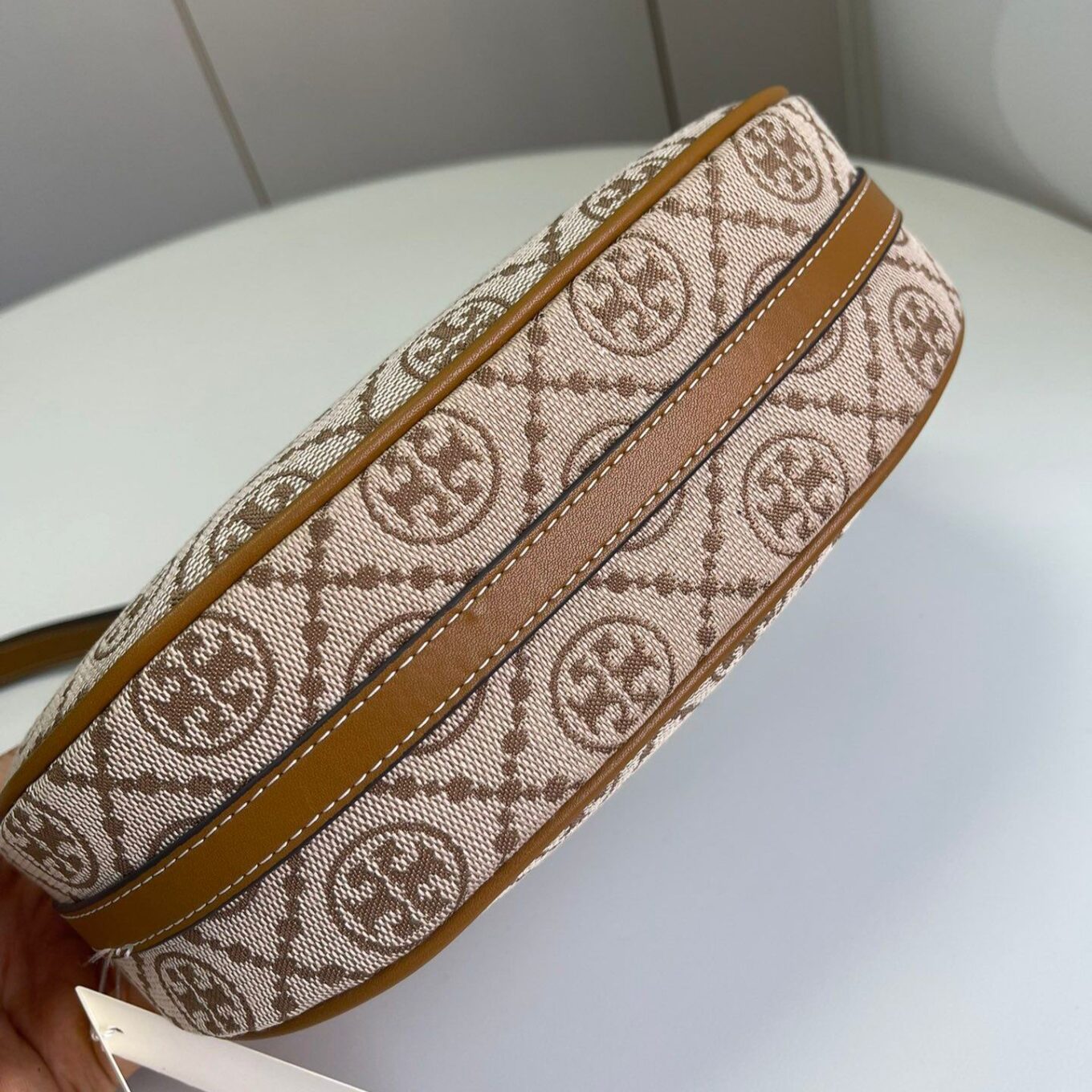 Tory Burch Crescent Khaki Hobo Bag (With Box)