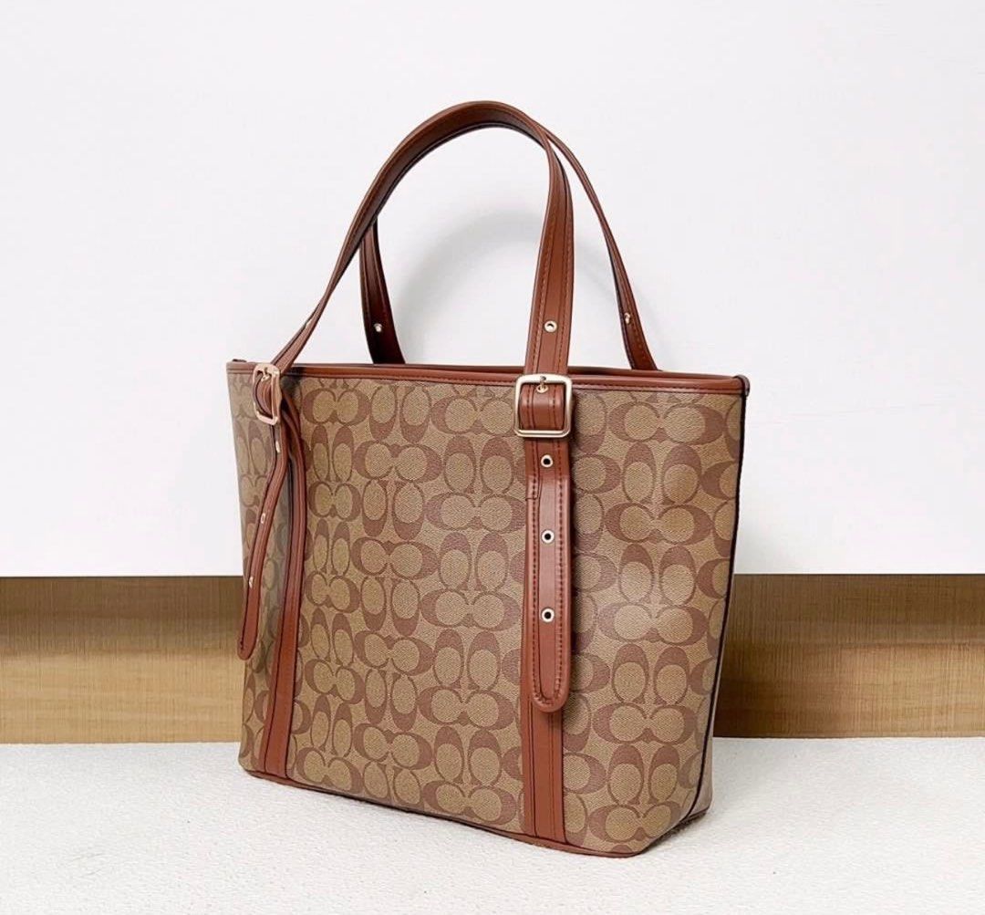 WhatsApp Image 2025-03-03 at 4.44.51 PM (1) Coach Ashton Apricot Brown Tote Bag