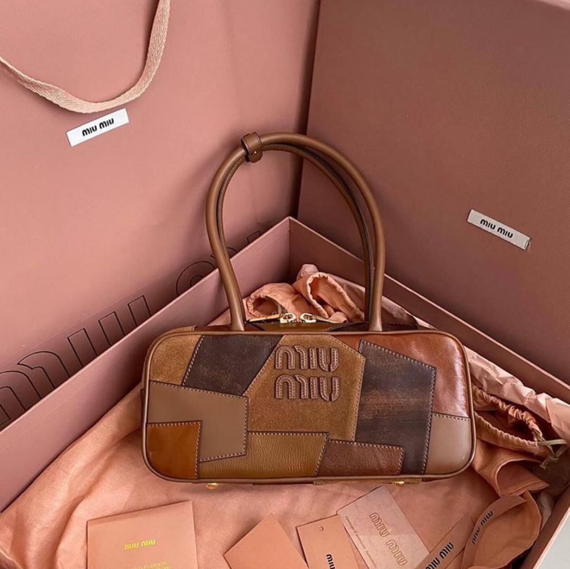 Miu Miu Patchwork Beau Rectangle Handbag