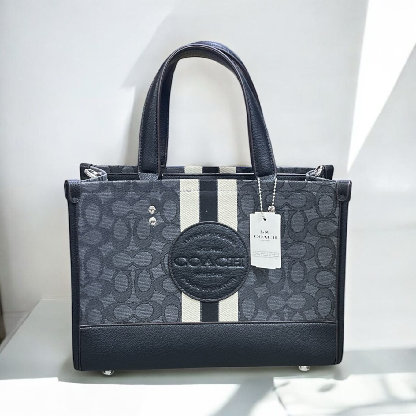 Coach Dempsey Black Tote Bag (With Box)