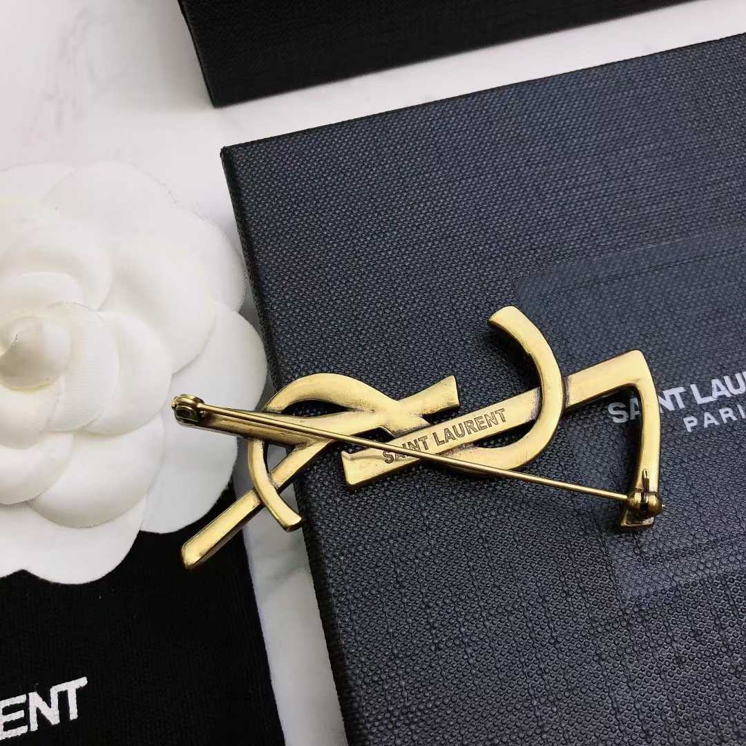 WhatsApp Image 2025-03-07 at 6.10.34 PM YSL Classic Rusted Logo Brooch