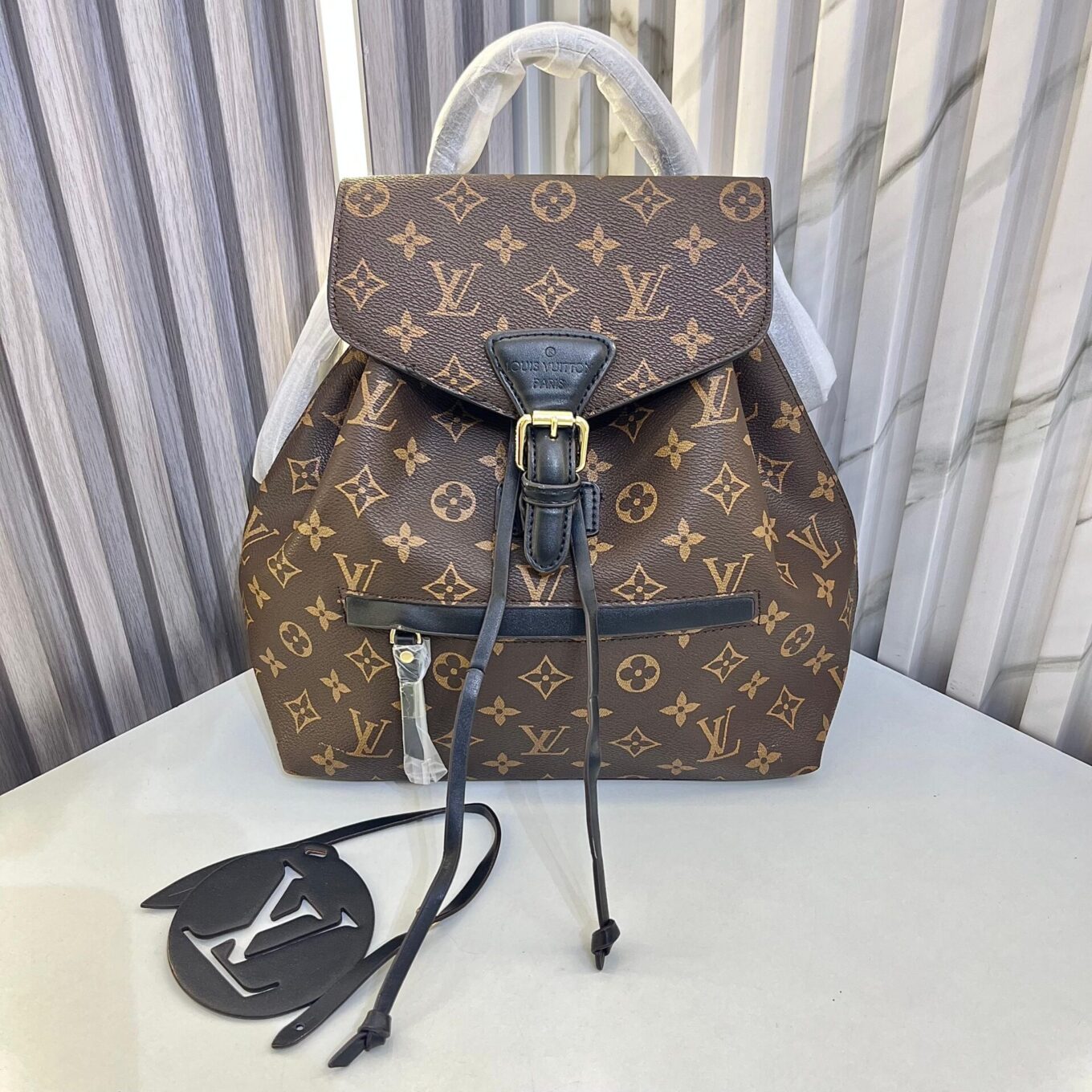 Louis Vuitton Coffee Black Montsouris PM Backpack