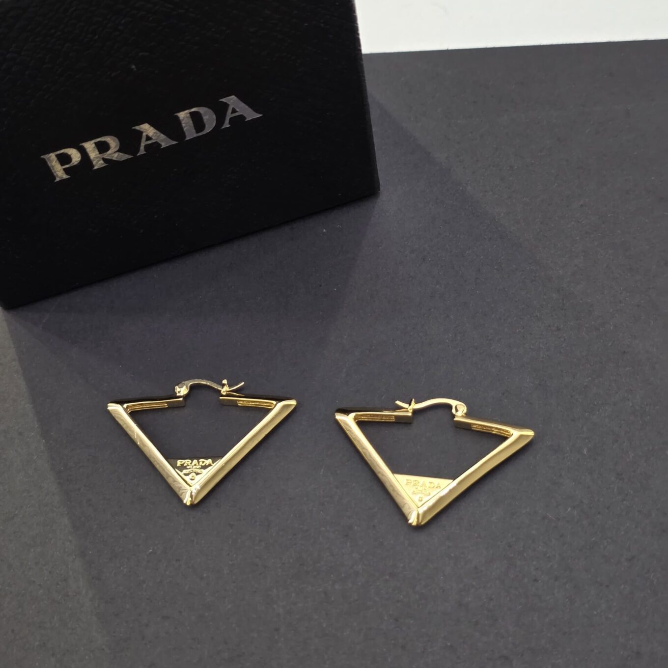 Prada Triangle Golden Earring