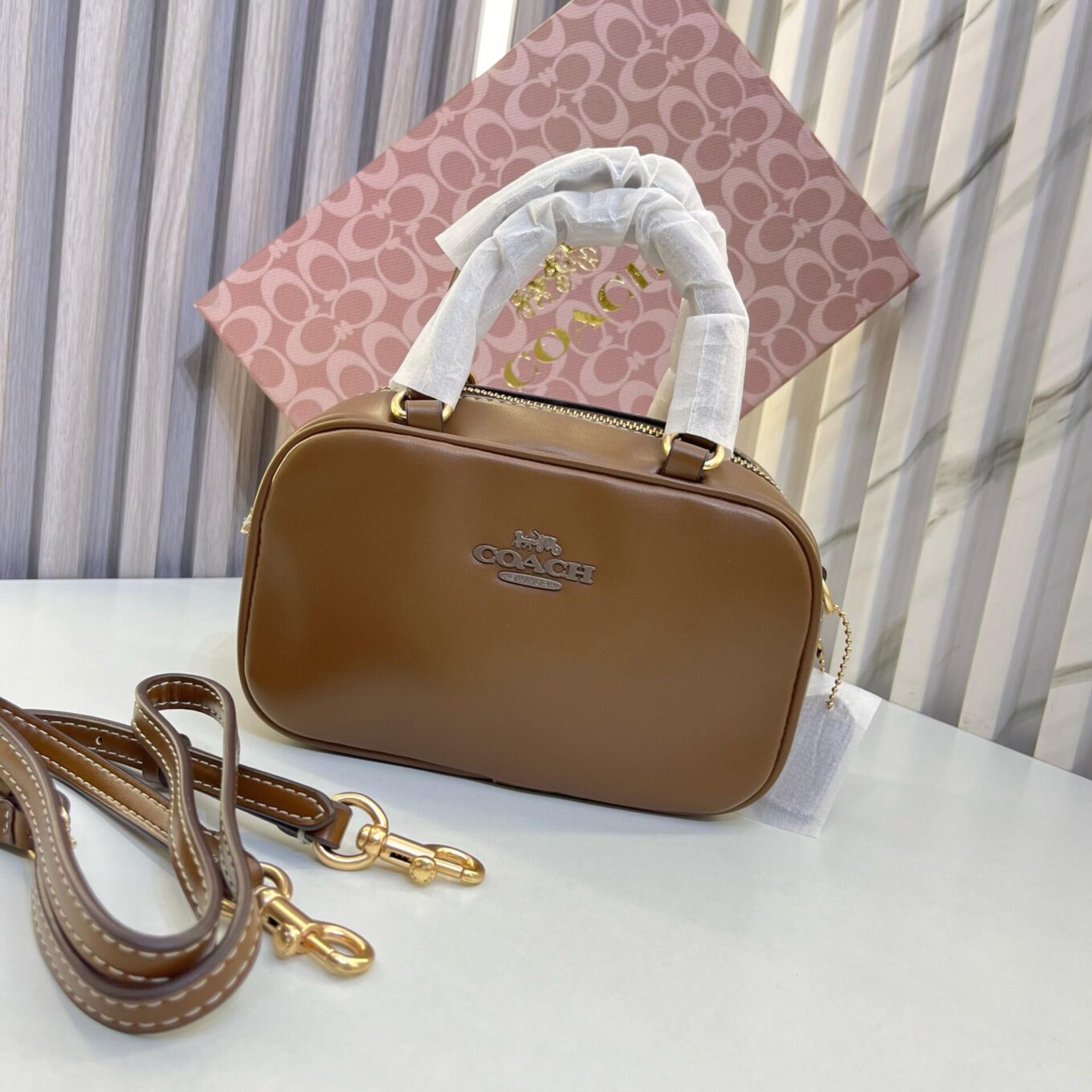 WhatsApp Image 2025-03-21 at 16.17.05_f4a7a49e Coach Satchel Brown Crossbody Sling Bag (With Box)