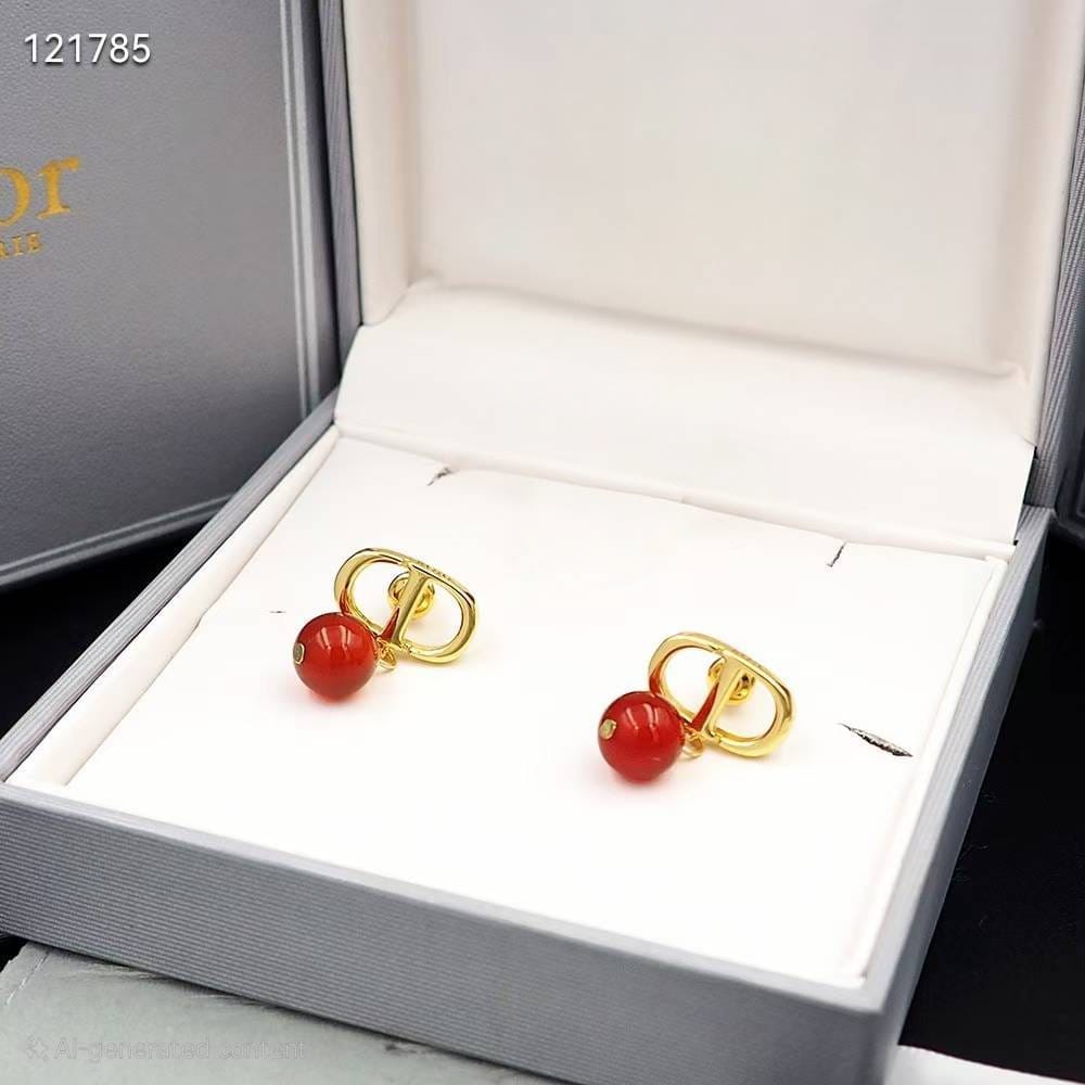 Christian Dior Red Cherry Earring