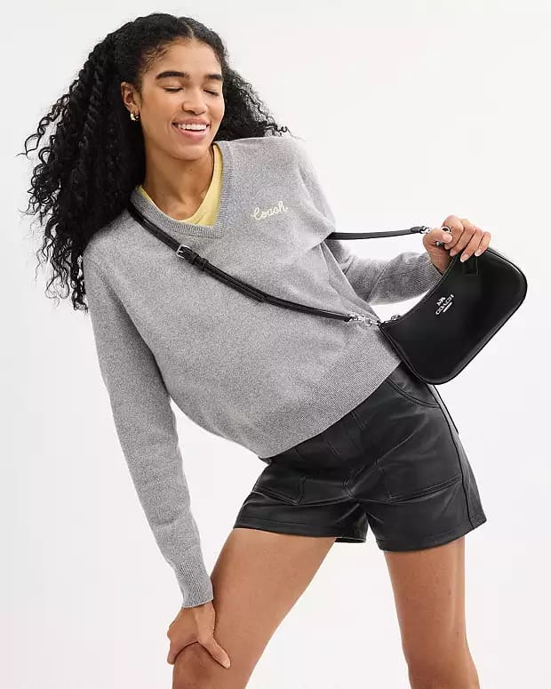 Coach Teri Leatherate Black Sling Bag (With Box)