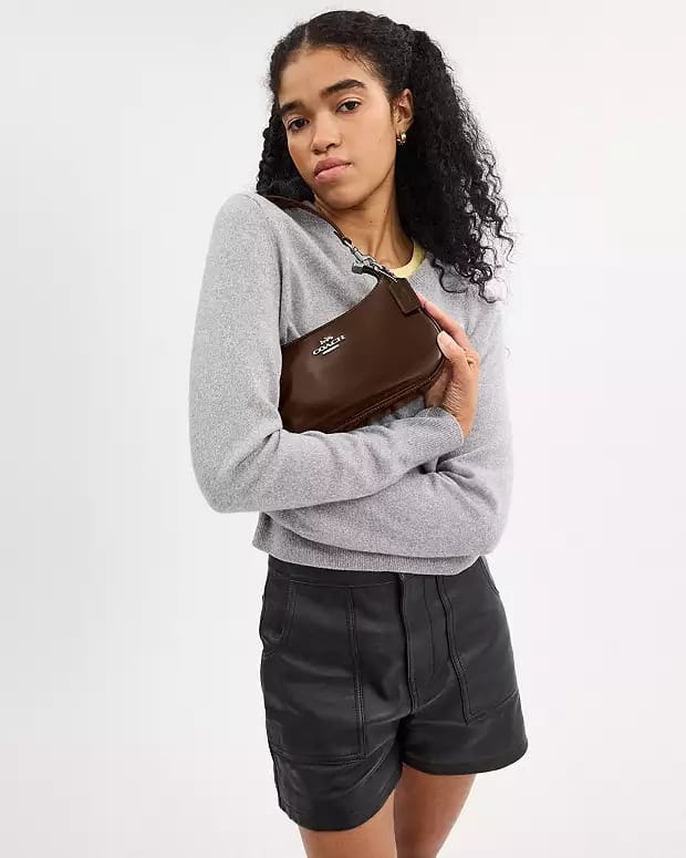 Coach Teri Leatherate Brown Sling Bag (With Box)