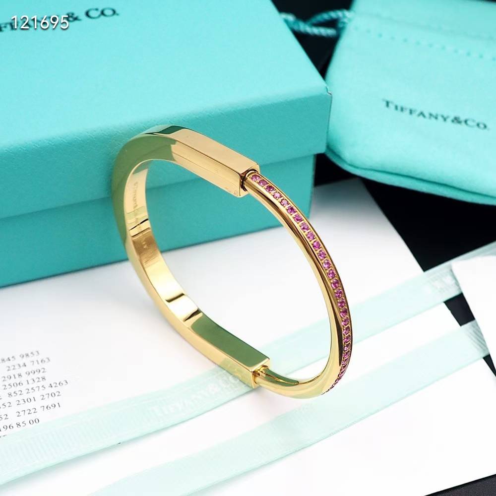 Tiffany & Co Lock Rose Edittion Golden Bracelet