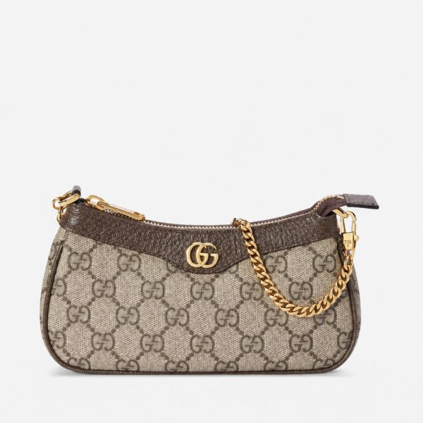 Gucci Ophidia Small Beige Brown Shoulder Bag (With Double Box)