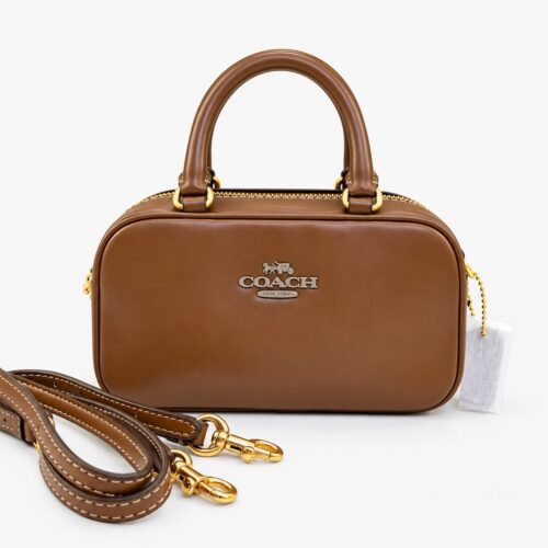 Coach Satchel Brown Crossbody Sling Bag (With Box)