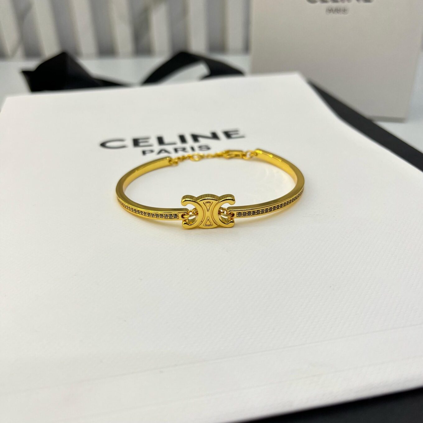 Celine Golden Logo Bracelet