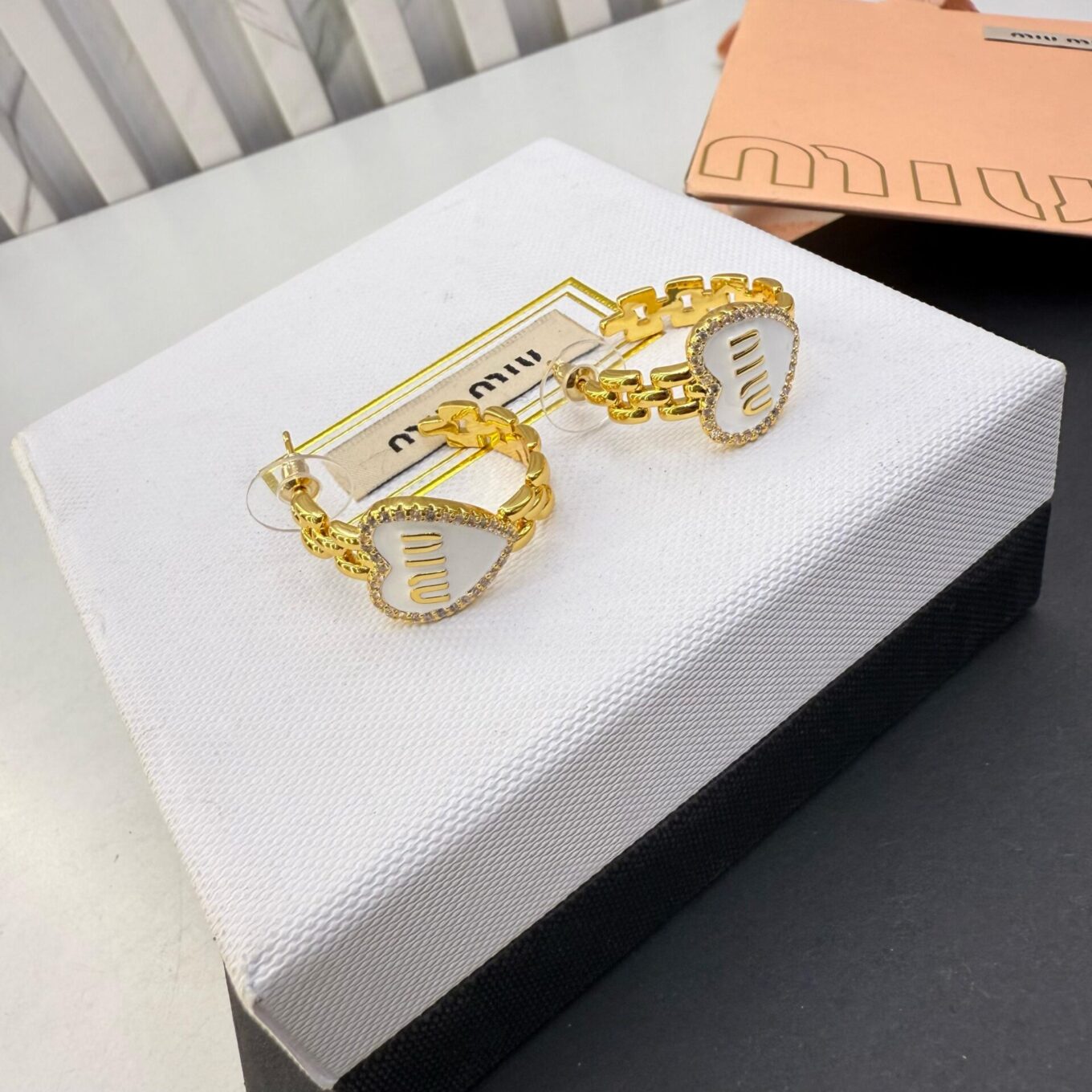 Miu Miu Golden White Earring