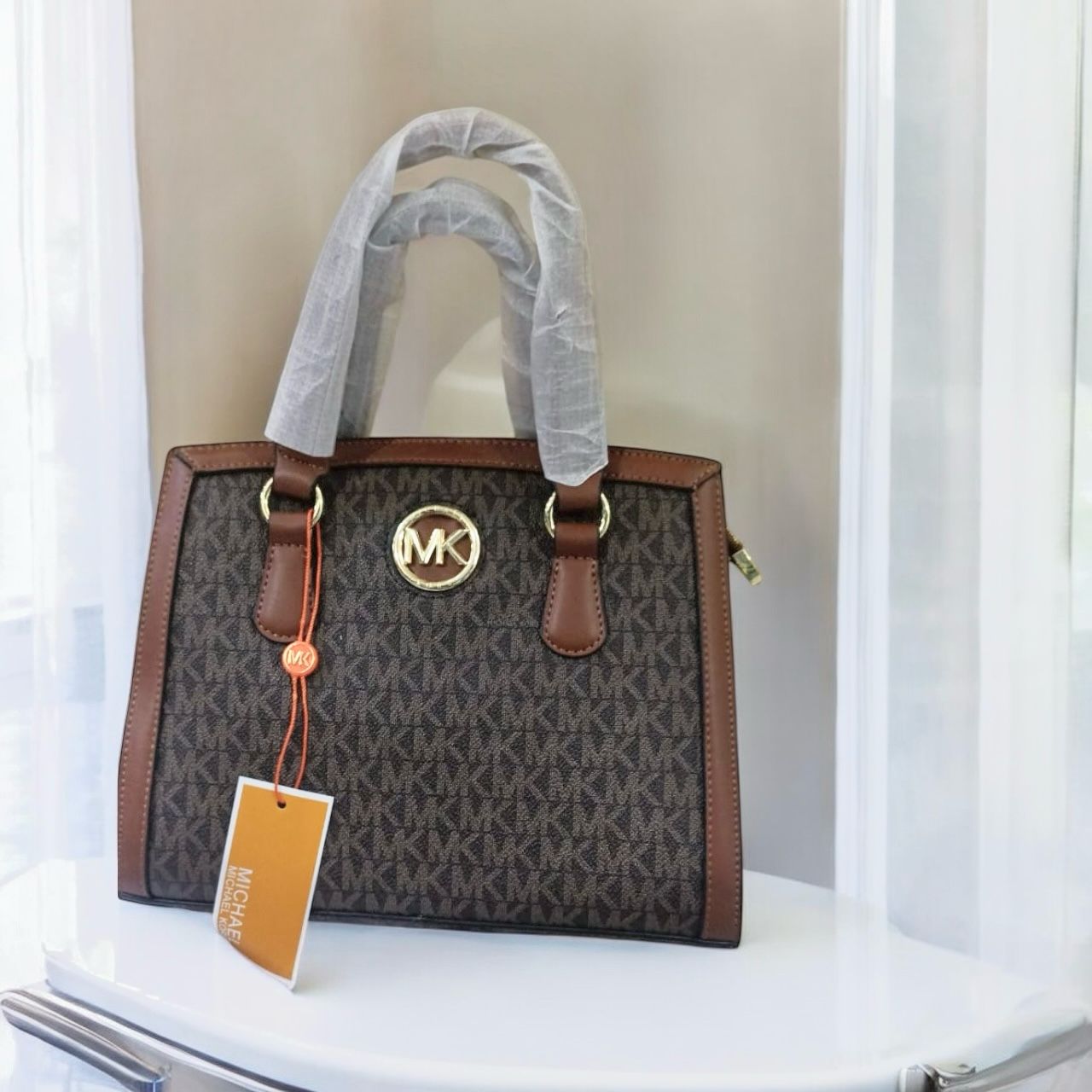 Michael Kors Chantal Brown Small HandBag