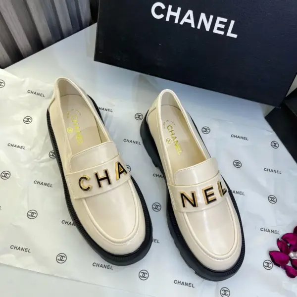 Chanel Off White Mocassin Loafer