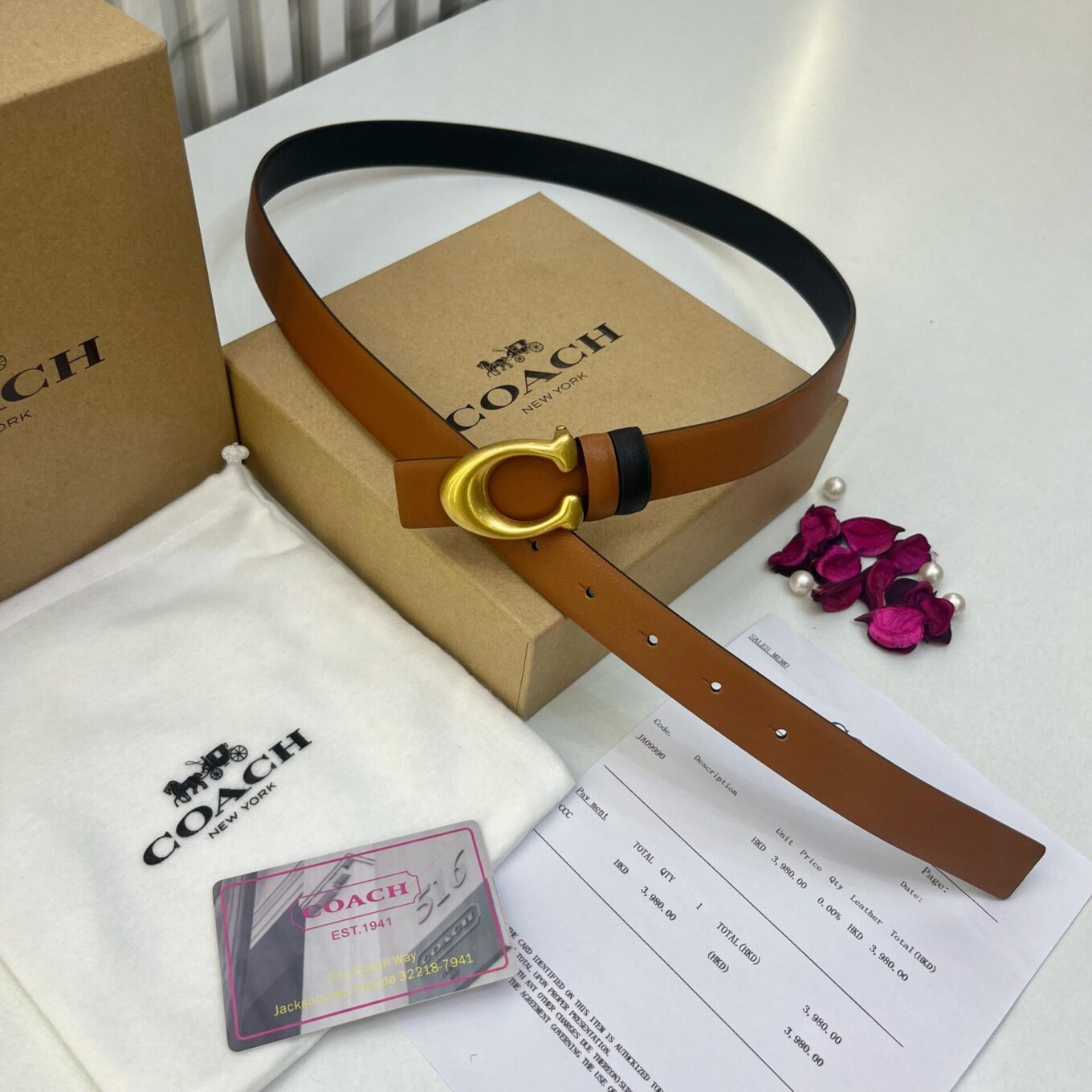 WhatsApp Image 2025-04-04 at 9.01.02 PM Coach C logo signature Reversible Women’s Belt