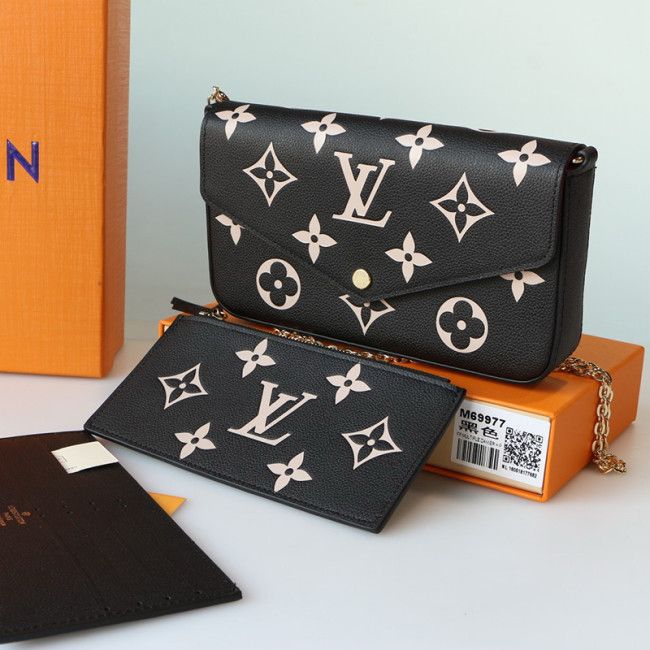 Louis Vuitton Pochette Felicie Black Sling Bag (With Box)