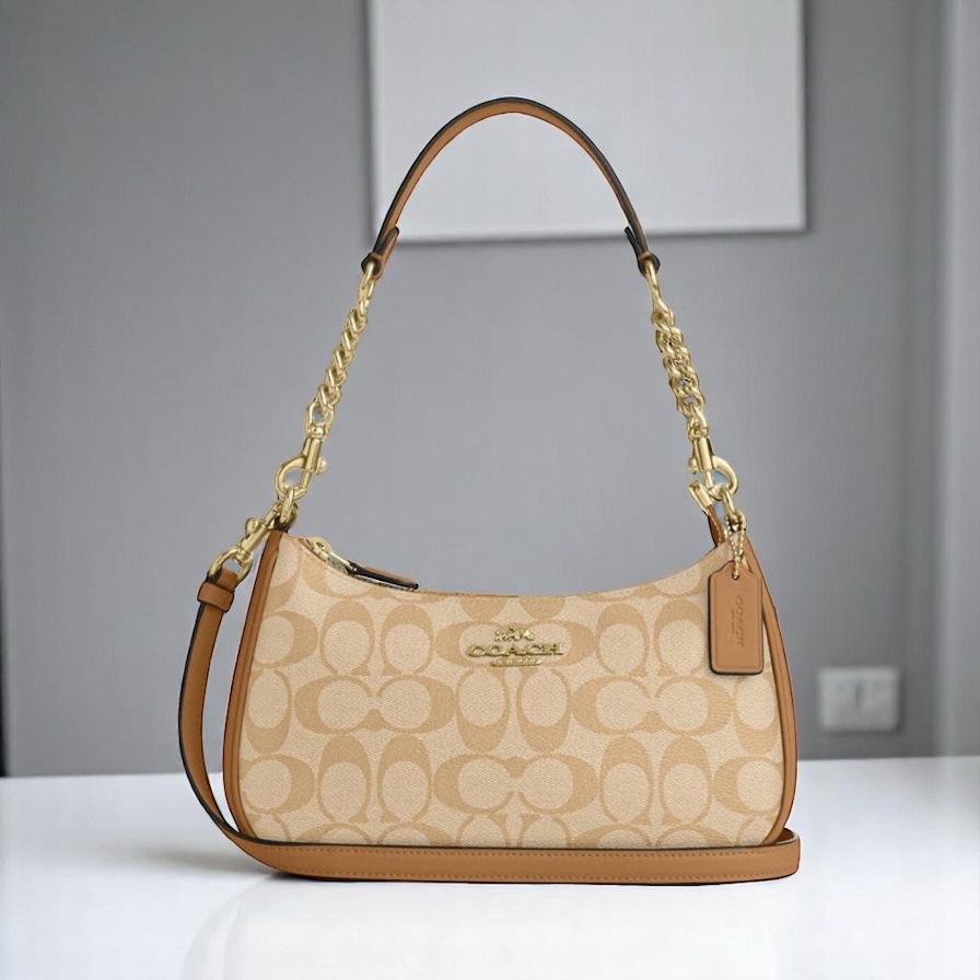 WhatsApp Image 2025-05-01 at 8.26.38 PM Coach Teri Apricot Shoulder Bag (With Box)