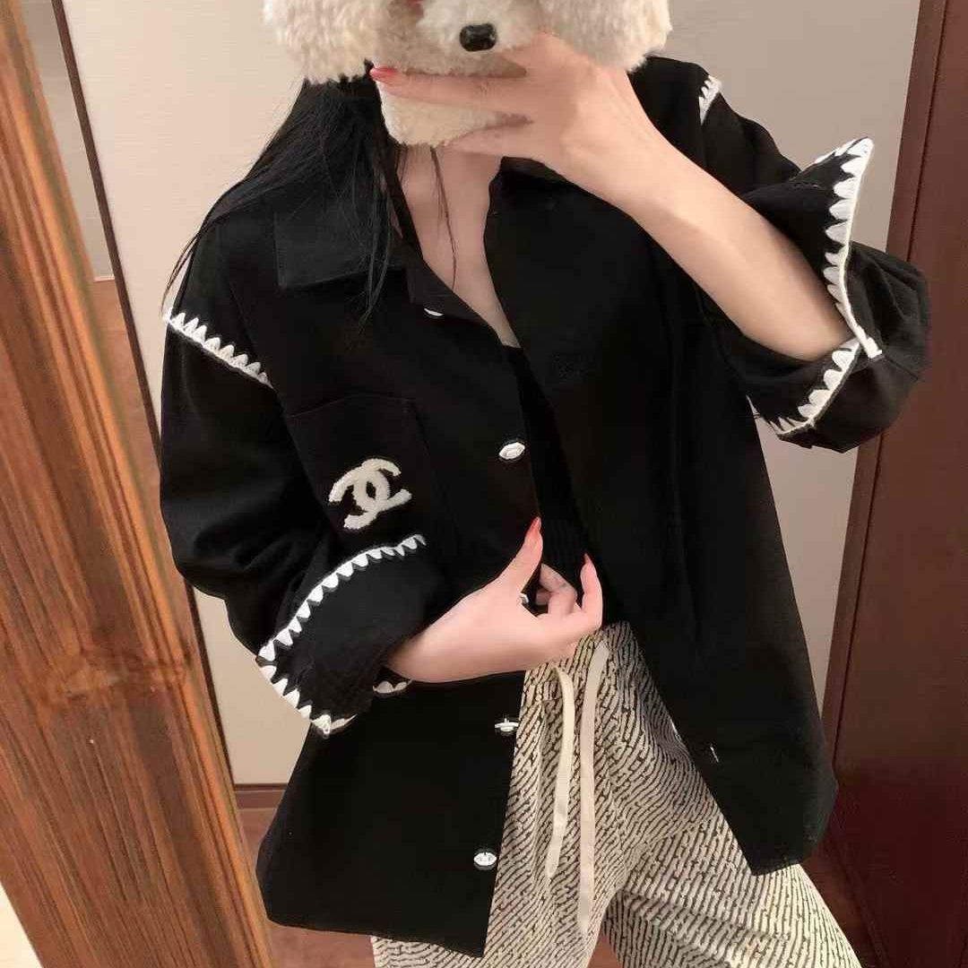 Chanel Black Monogram Shirt
