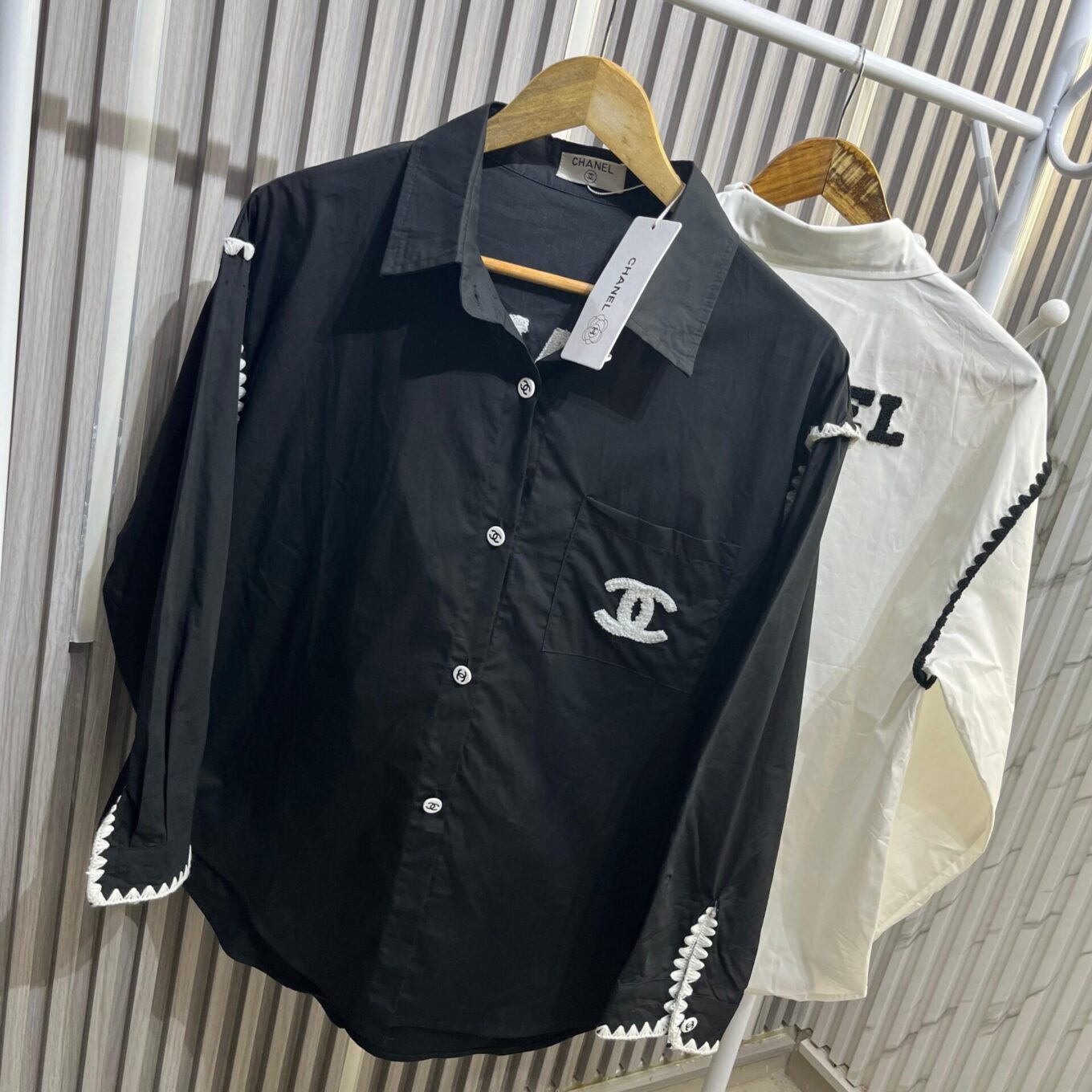 Chanel Black Monogram Shirt