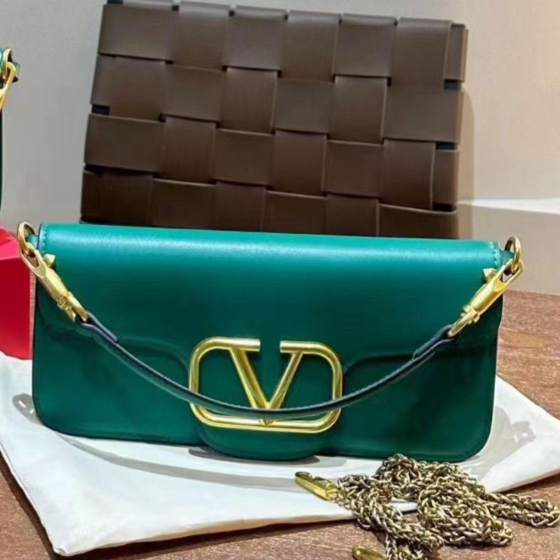 Valentino Loco Dark Green Crossbody Premium Bag (With Box)