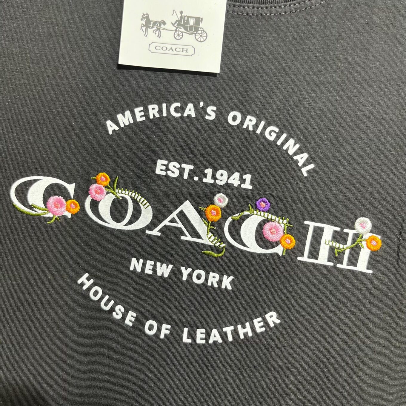 Coach Logo Black T-shirt For Women