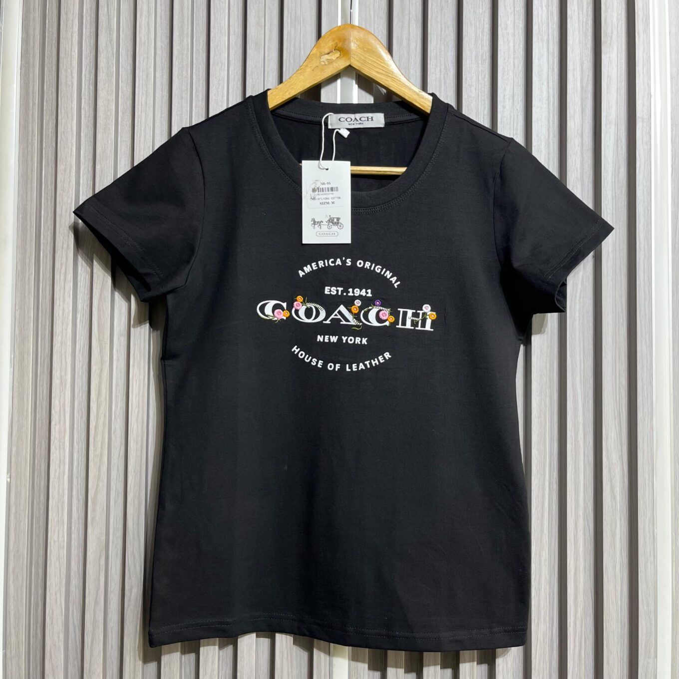 WhatsApp Image 2025-05-26 at 7.04.44 PM Coach Logo Black T-shirt For Women